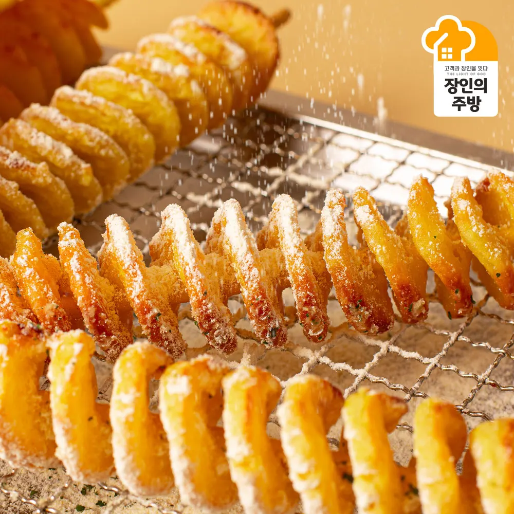 [منطقة راحة شيونان] بطاطس حلزونية بصل (10 قطع) + توابل 4 قطع