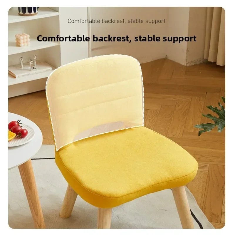 Small stool household small low stool backrest small chair door shoe change stool living room sofa stool bench solid