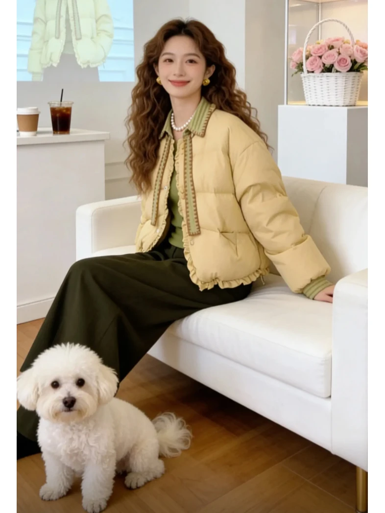 

Ретро лесная лоскутная хлопковая куртка для девочек в стиле пэчворк, женская свободная универсальная верхняя одежда, пальто для зимы