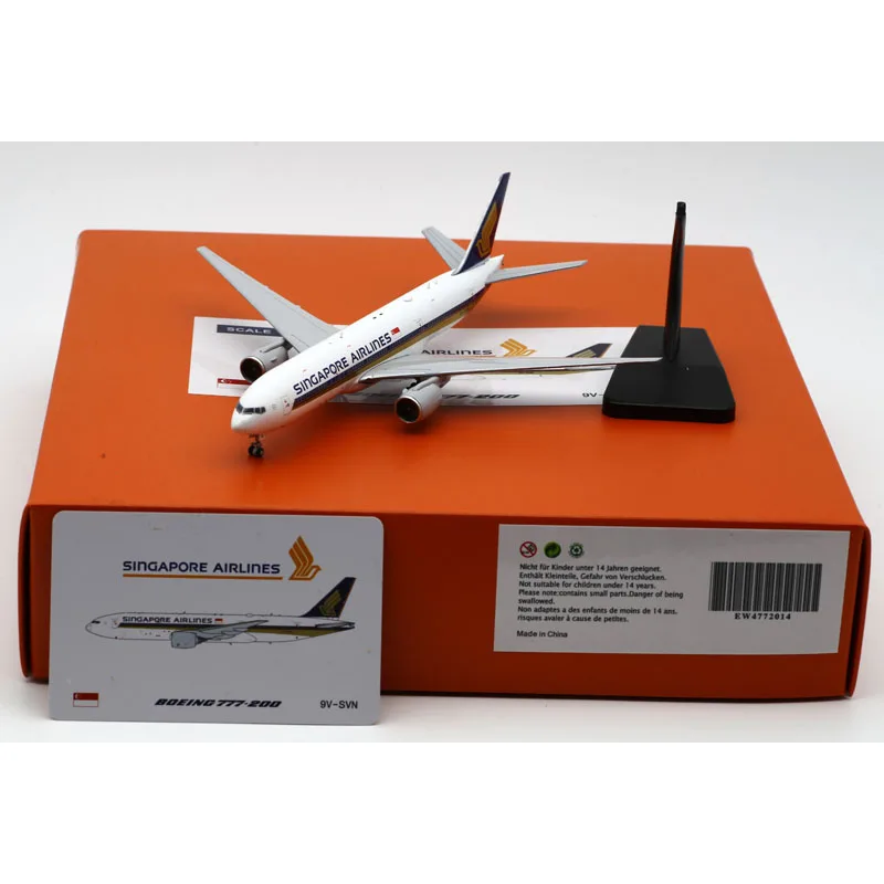 

EW4772014 Alloy Collectible Plane Gift JC Wings 1:400 Singapore Airlines Boeing B777-200 Diecast Aircraft Jet Model 9V-SVN