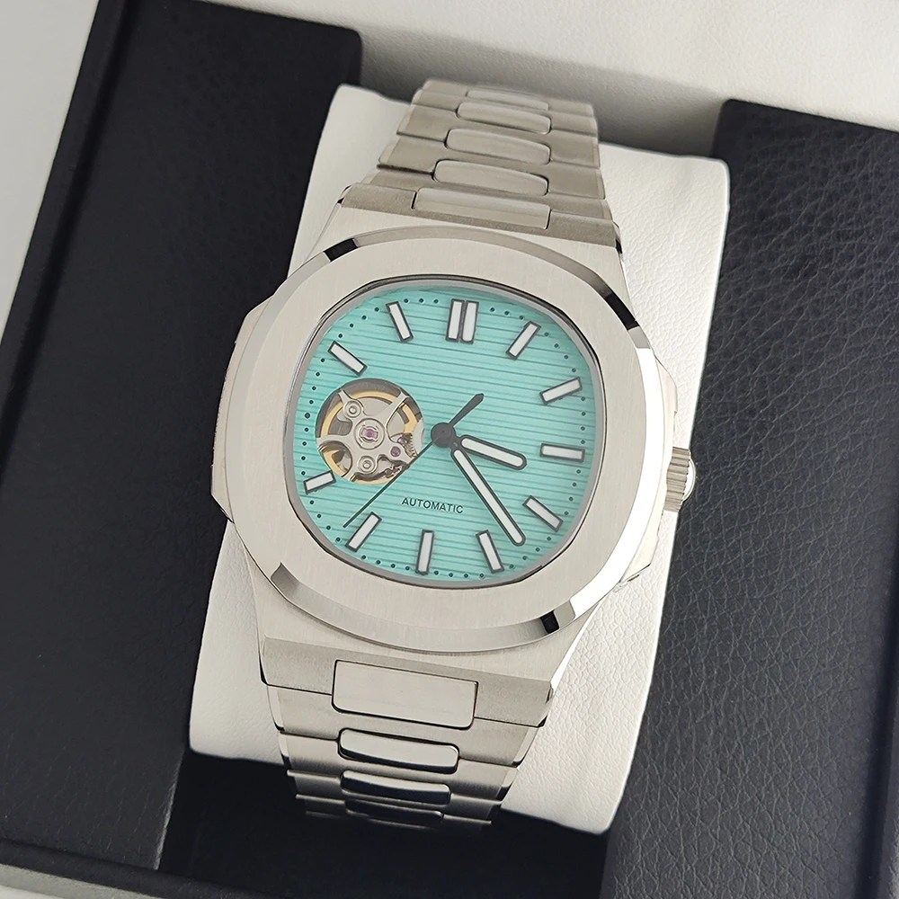 NH38 Movimento Nautilus 39mm Relógio Mecânico Automático Masculino vidro de safira Aço Inoxidável NH38 Relógio de Pulso À Prova D 'Água
