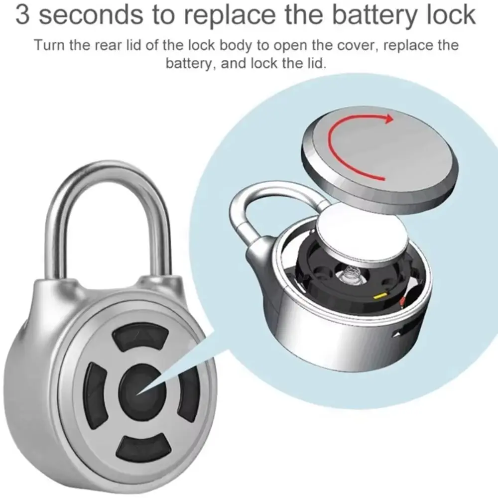 38 مللي متر حجم قفل بلوتوث حماية كلمة المرور بطارية قابلة للشحن قفل كلمة المرور الذكية فتح سجل التحكم في التطبيق #4