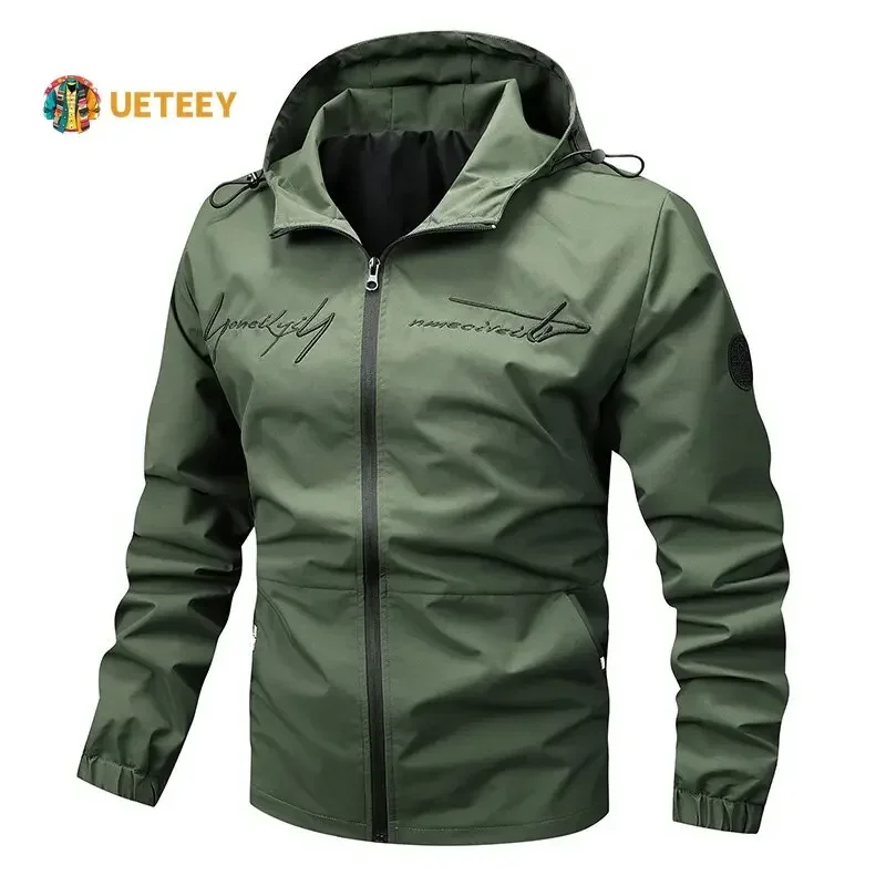 Spring Autumn Mens Jacket Windproof Waterproof Hiking Windbreaker Man Military Tactical Hunting Jackets Casual Outdoor Male Coat