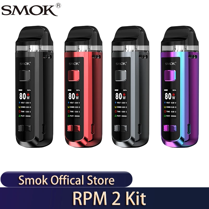 Original SMOK RPM 2 Pod System Kit 2000mAh Battery 80W Vape DL/MTL Fit RPM 2 Pod Cartridge Electronic Cigarette Vaporizer