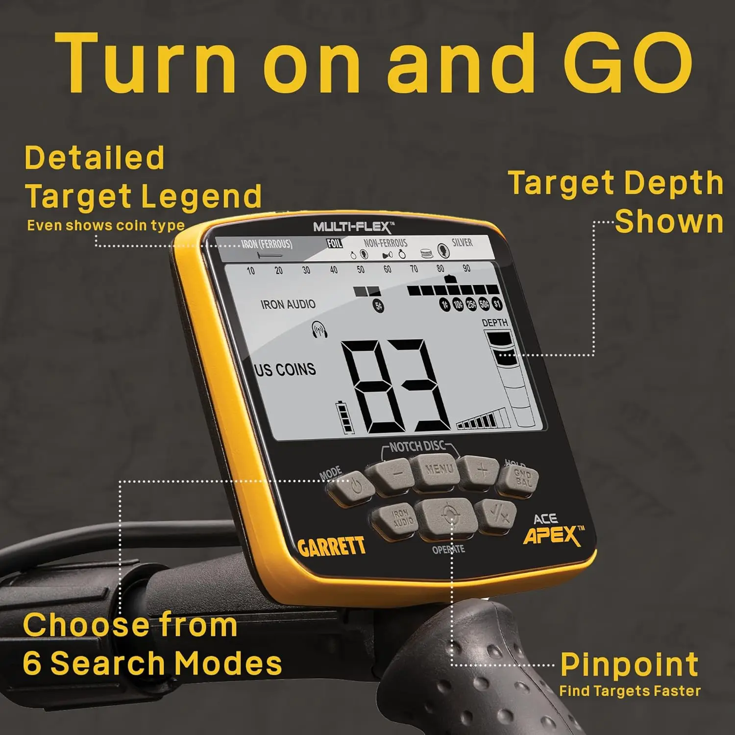 Apex Metal Detector with 6x11