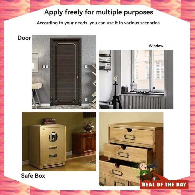 

24-Hour Delivery Tuya Smart Door Sensor Home Security Window Detector Door Sensor Switch Handle Window Alarm Contact Sensor