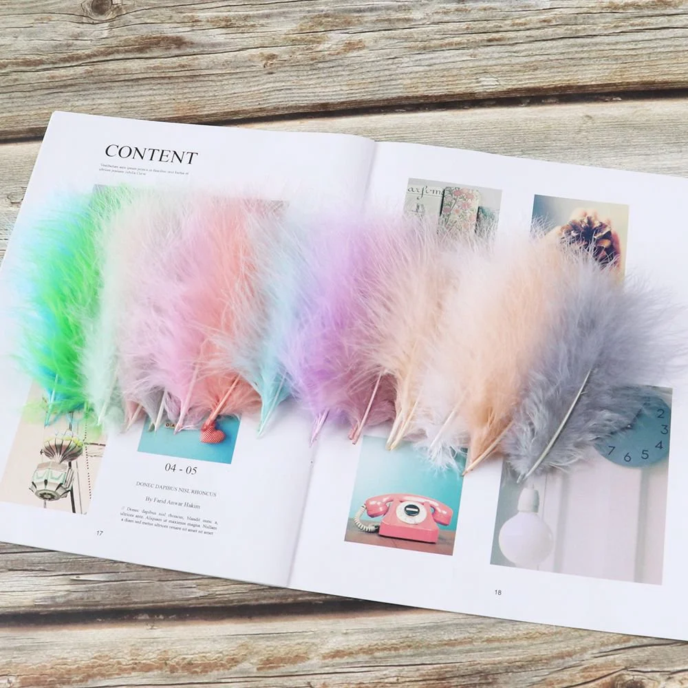 

500-2000PCS Naural Marabou Turkey Feathers plumas Colored Fluffy Turkey Feathers for Jewelry Making Decoration Costume Headdress