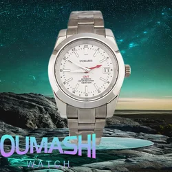 39mm watch man OUMASHI New GMT Wristwatch 4 Pointer Sapphire Crystal 10Bar Waterproof  NH34 Movt Luxury Mechanical Watch