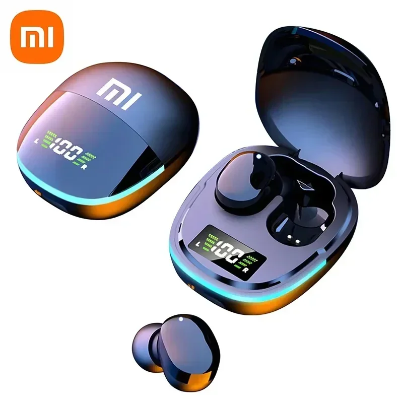 Xiaomi G9S earphone Bluetooth nirkabel, headphone olahraga tahan air kontrol sentuh Headset Stereo Hifi dengan mikrofon