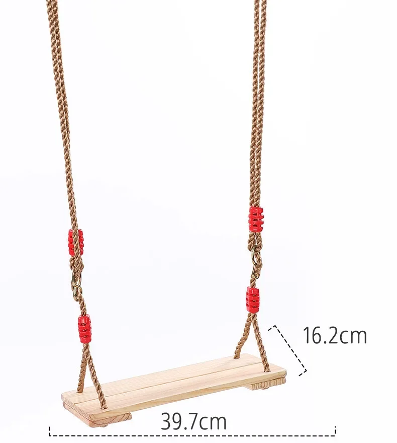 Hamaca columpio de cuerda ajustable de longitud de madera, casa de techo, área de entretenimiento para juegos de jardín, accesorio desplegable y estable