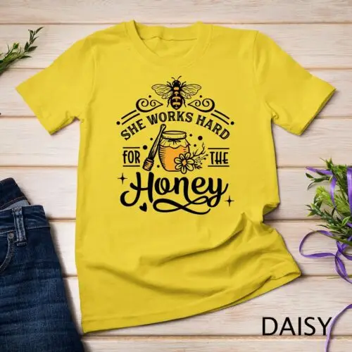 She work hard for the honey white - bee halloween costume T-Shirt Unisex T-shirt