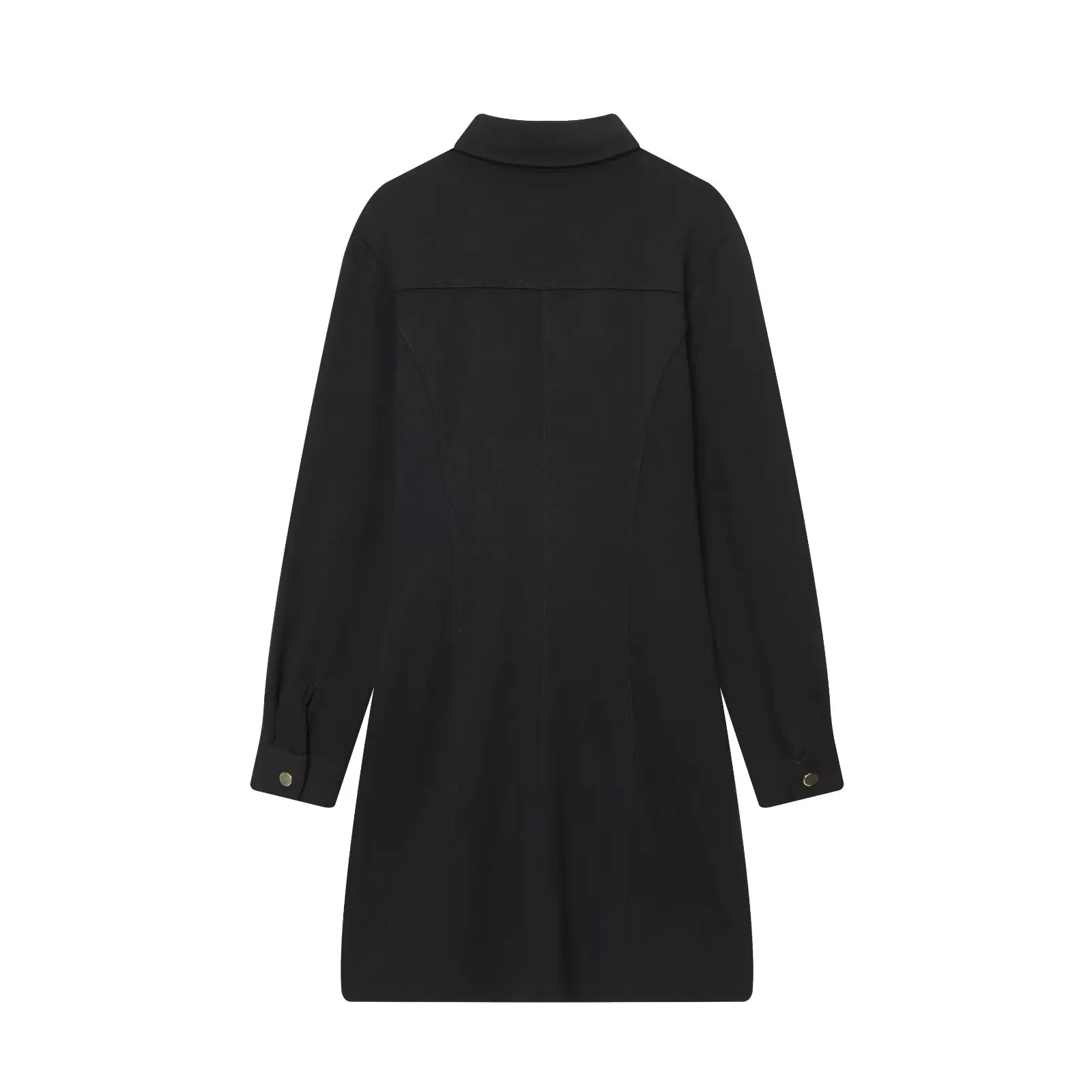 JNLEAOG Autumn New Sle Women's Design Dr Personali Gauze Slim Fit Dr Pure Color Polyester Fiber Long Sve Casual