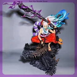 38cm One Piece Yamato Squat Posture Dragon Head Anime Girl Figure Model Gk Statue Boy Collection Desktop Decoration Ornament Toy