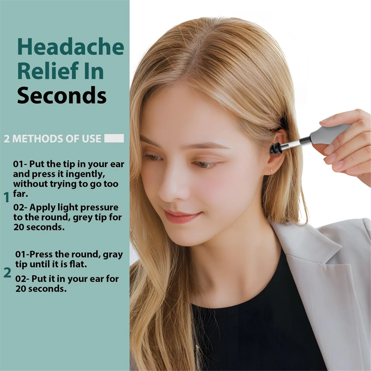 

New Ear Pressure Relief Suction Device, Airplane Ear Pressure Relief Through Inner Ear Pressure Balance, Reduces Tension