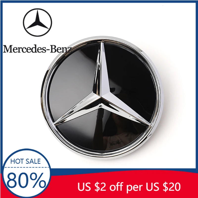 

Горячая автомобильная наклейка, светодиодная эмблема, глянцевая, черная, серебристая, OE, стильная передняя решетка, эмблема со звездой для Mercedes Benz A/B/C/E/S/R/ML/SL-Class Borde