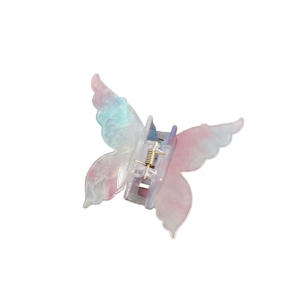 

Color Changing Acetate Butterfly Hair Claw Gradient Color Colorful Butterfly Hair Clip Headdress Grab Clip Large Shark Clip