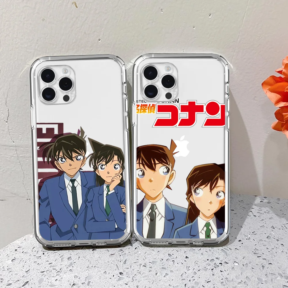 BiliBili D-Detective C-Conan iPhone 16 15 13 14 12 11 Pro Plus MAX XS iPhone13 14 Mini Transparent Phone Case