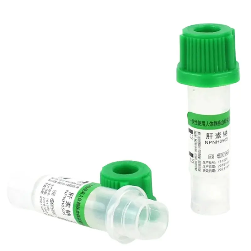 200X 0.5Ml Sterile Micro-Tube Collection With Heparin Sodium And Green Cap-AT30