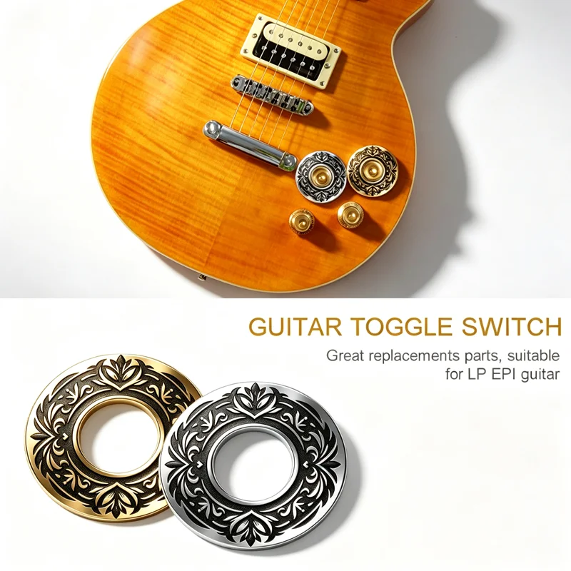 Metal Ring Washer Cover for Guitar Toggle Switches—Unique Textured Design—The Perfect Gift for Music Lovers