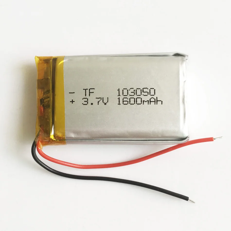 10 szt. 3.7V 1600mAh akumulator Lipo 103050 ogniwa litowo-polimerowe do podkładki głośnikowej GPS rejestrator kamery DVD telefon komórkowy