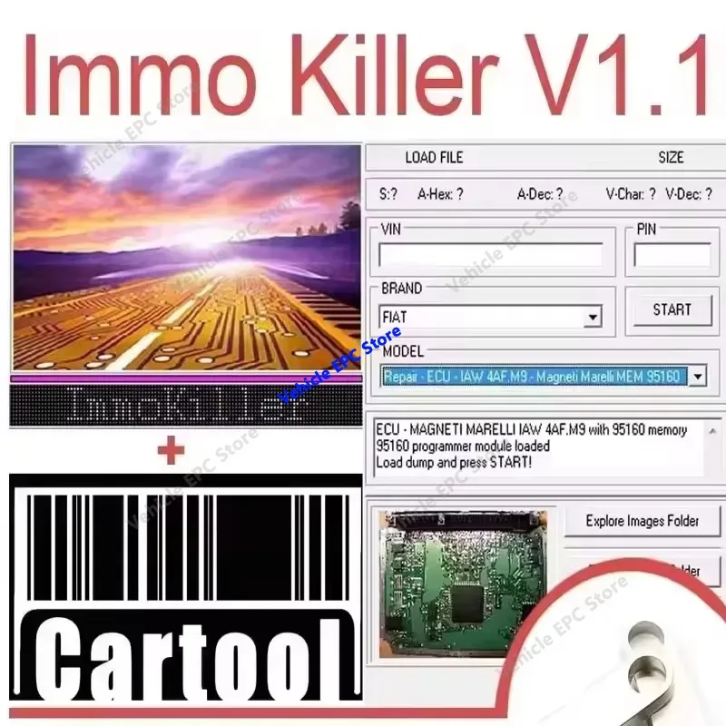 New ImmoKiller V1.10 ECU Programmer Tool IMMO Off Immobilizer for Car Repair Auto Key Programming Diagnostic Device Chip Tuning