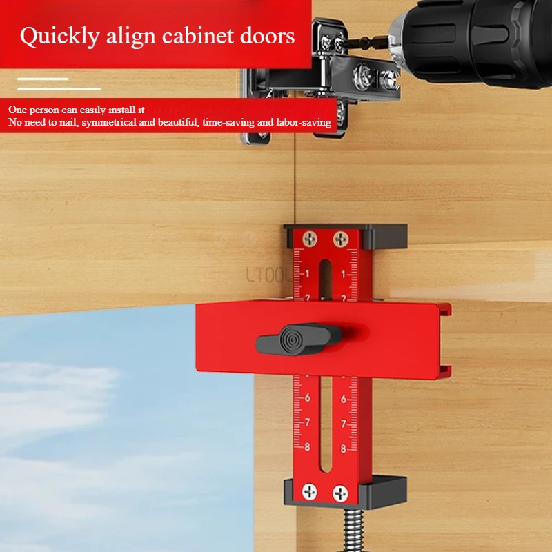 

Cabinet Door Installation Locator Adjustable Length Cabinet Door Auxiliary Tools Stable Clamping Secure Door During Installation