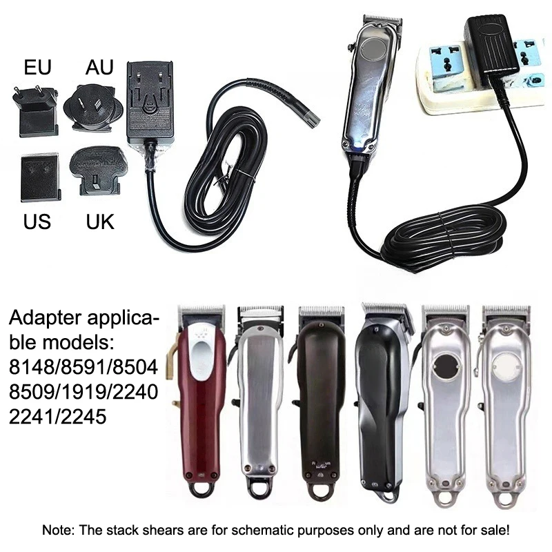 1Pc EU/US/UK/AU Plug 10W Charger Adapter For 8148/8591/8504/1919 For Barbers Electric Shaver Hair Clipper Accessries