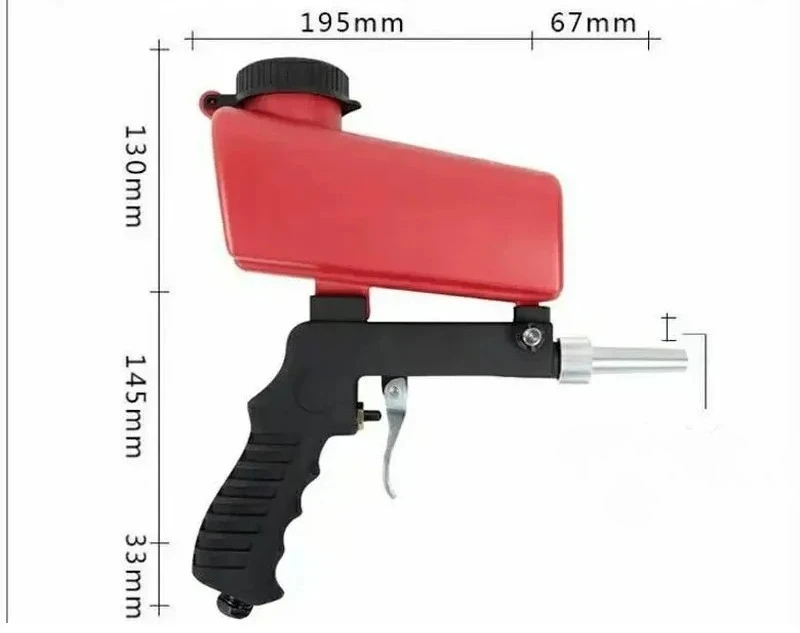 Factory Direct 2026 Small Handheld Pneumatic Sandblasting Gun Portable Air Blaster Nozzle Kit Power Tool Accessories for Surface