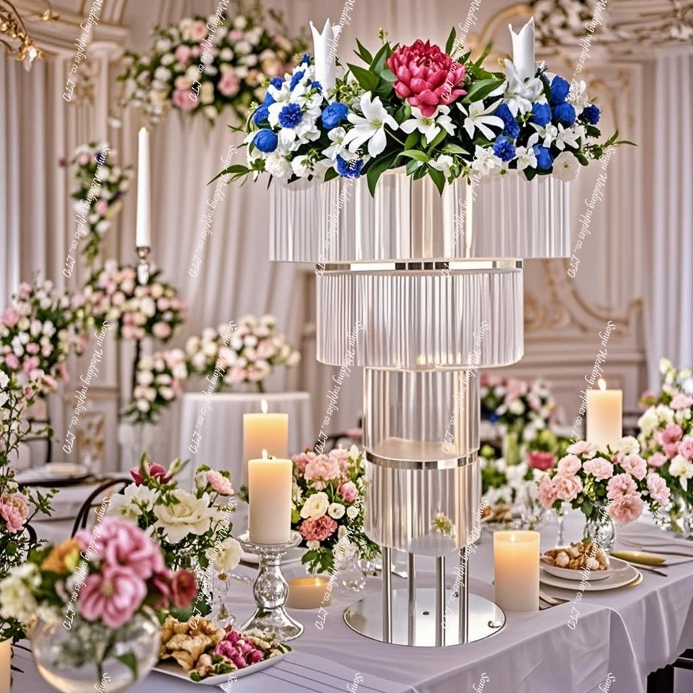 

6pcs)70-130cm)Metal Goldwhite/ black/sliver/ Tall Wedding Center Pieces Gold Metal Table Center piece Event Road Lead