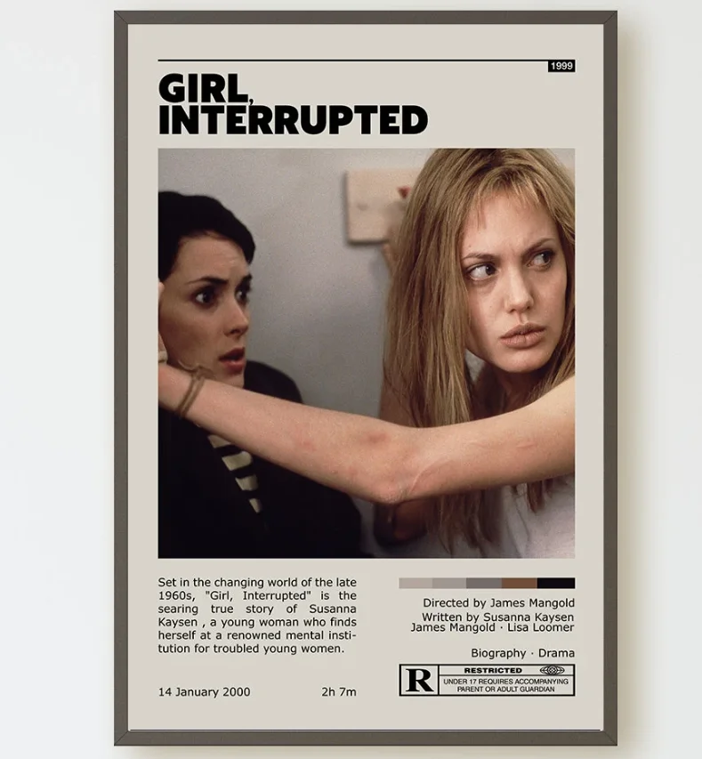 

Girl's Interruptive Movie Art Picture Print, Silk Poster, Home Wall Decor