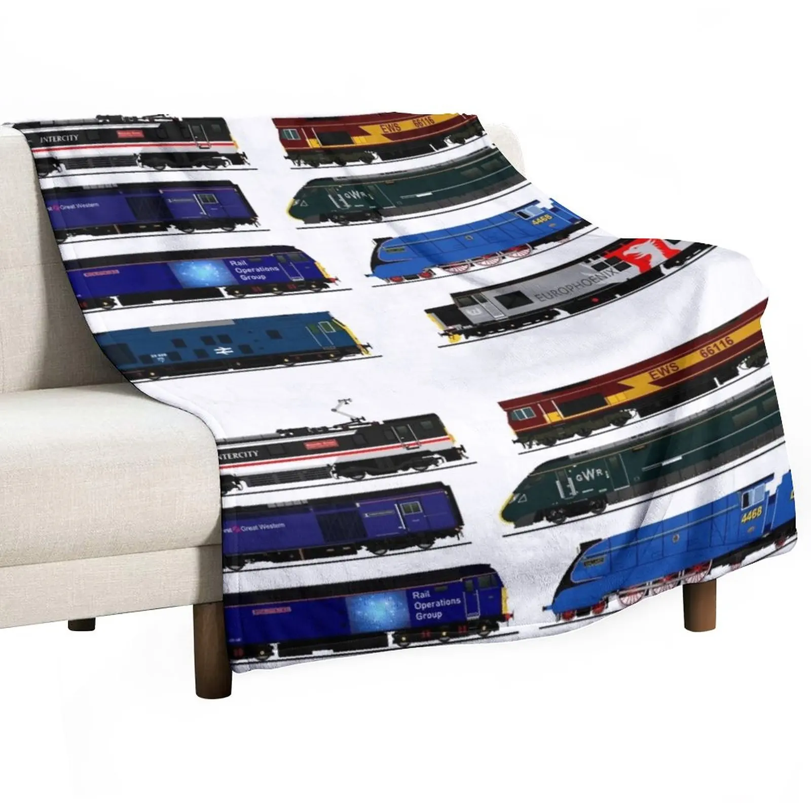 

legendary british locomotives Throw Blanket Blankets For Baby Warm Blanket Flannels Blanket Furry Blankets