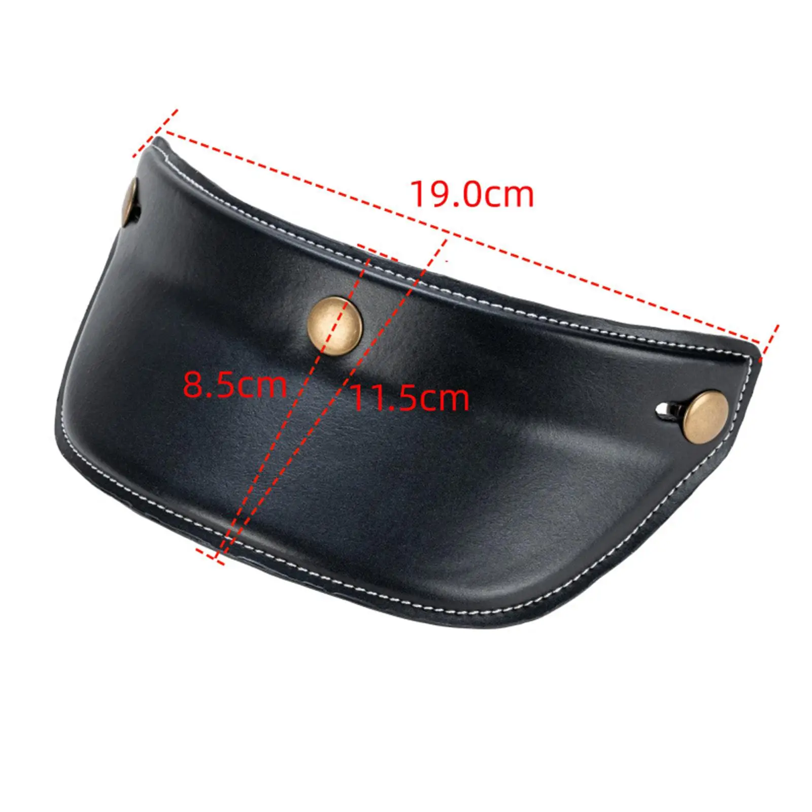 

Classic PU Leather Helmet Visor Sun Shade Brim Replacement Part for Open Face Motorcycle Helmet