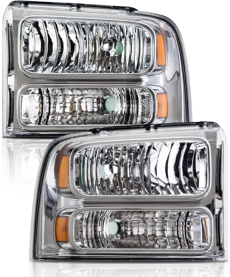 

Headlights Assembly Compatible with 2005-2007 Ford F250 F350 F450 F550 super duty models only/Fit 2005 Ford Excursion Driver and