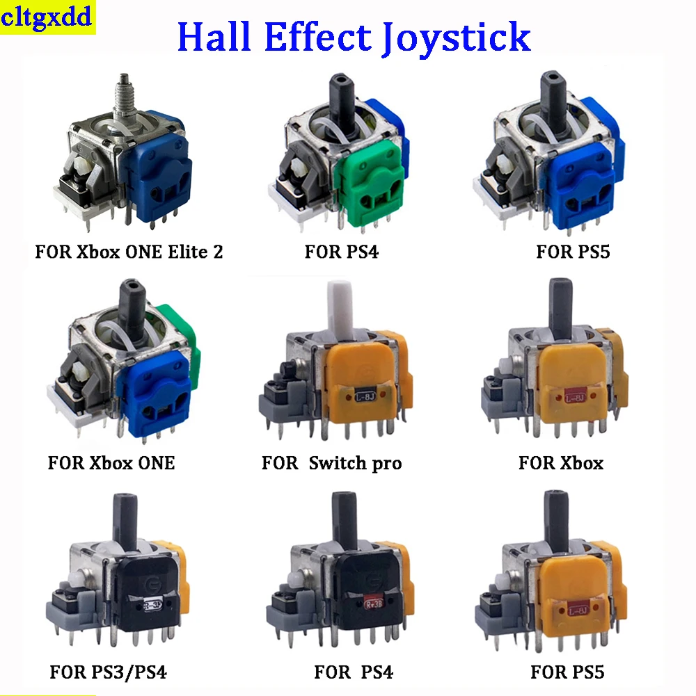 

1-10piece FOR PS3 PS4 PS5 Xbox One/Elite 2/Switch Pro Controller 3D Hall Electromagnetic Rocker Sensor Simulated Drift Joystick