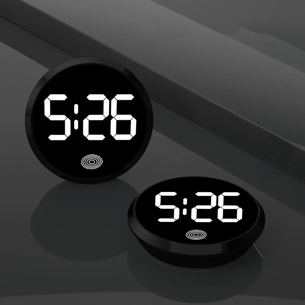 Car Clock Luminous Touch Type Timer Vehicle Watch Novelty Clocks Auto Interior Trim Clock For Most Cars ABS Black