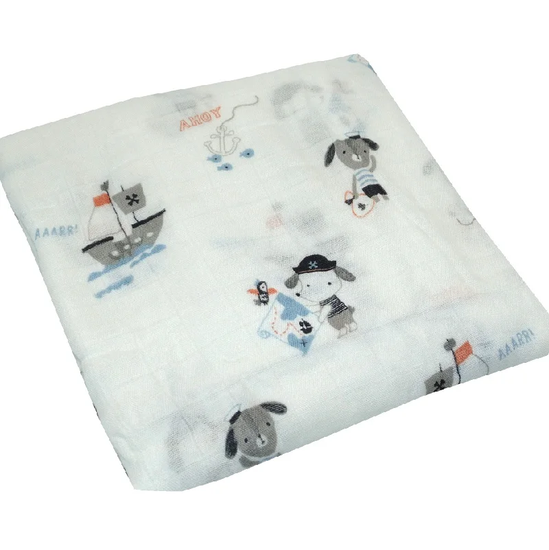 100% Bamboo Baby Muslin Blanket 47x47 Inch Ultra Soft Lightweight Breathable Swaddle Receiving Blanket for Newborn Infants