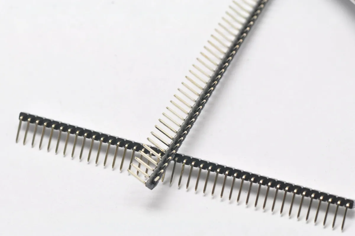 1x40 1*40 1x50 1*50 Pin 40P 50P 1.27mm Pitch Single Row Single-Spaced Right Angle Pin PCB Male IC Connector Pin Header Strip