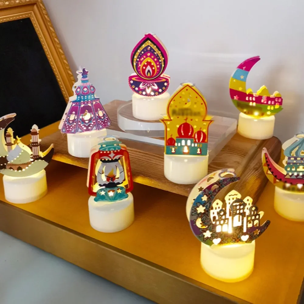 Eid Mini Led Candle Lamp Mubarak Decor Ramadan Kareem Ramadan Mubarak Eid Al Adha Islamic Muslim Party Ramadan Decoration 2025