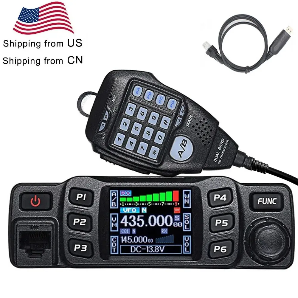 AnyTone AT-778UV 25W dwuzakresowy 136-174 i 400-480MHz Radio dla amatorów 200 kanałów Radio mobilne Walkie Talkie VOX
