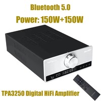 SUNBUCK M6 TPA3250 2.1 260W Power Amp Fiber Coaxial USB Bluetooth Amplifier Remote control Class D HiFi stereo Audio Amplifier