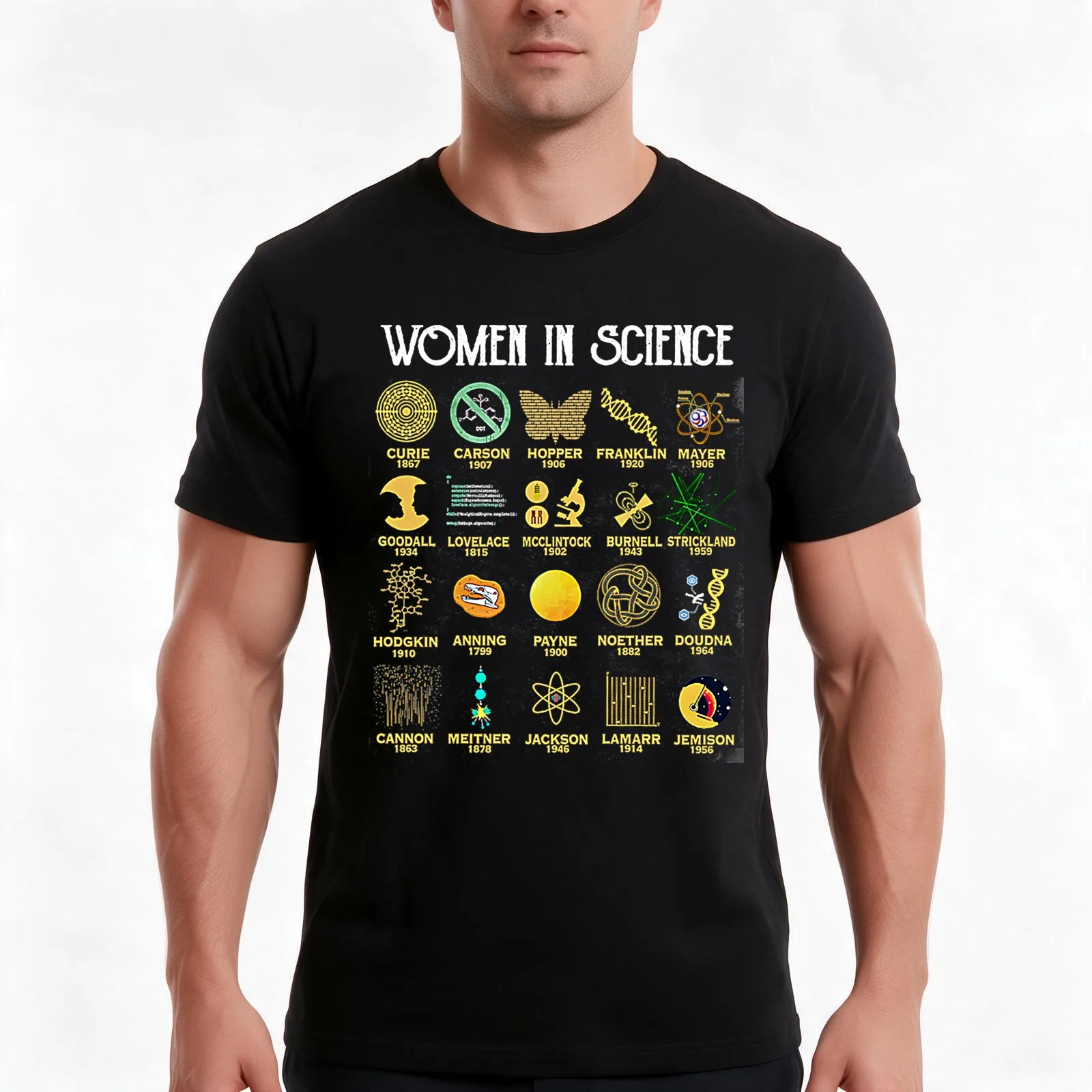 Science Scientist thanks women in science T-Shirt Summer Casual Cotton Tee Oversized Streetwear Tops Vintage Graphic Print