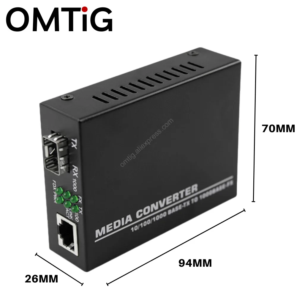 Imagem -02 - Módulo Transceptor Sfp Gigabit Media Converter 20km 1000mbps Fast Ethernet Rj45 para Fibra Óptica 1sfp 1e Switch Porta lc Par