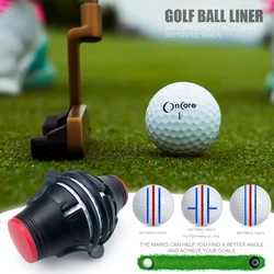 Rotante a 360 gradi Pallina da golf Liner Marker Template Pennarello Golf Putting Posizionamento Imporare la precisione del putt Aiuti Strumenti da golf