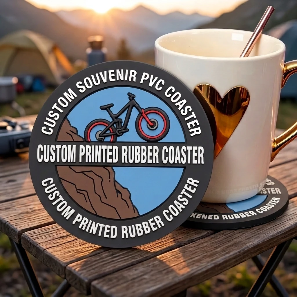 Custom Logo Round PVC Cup Coaster Non‑slip Heat‑resistant Table Protection Pad Coffee Tea Drink Mat Household Decor