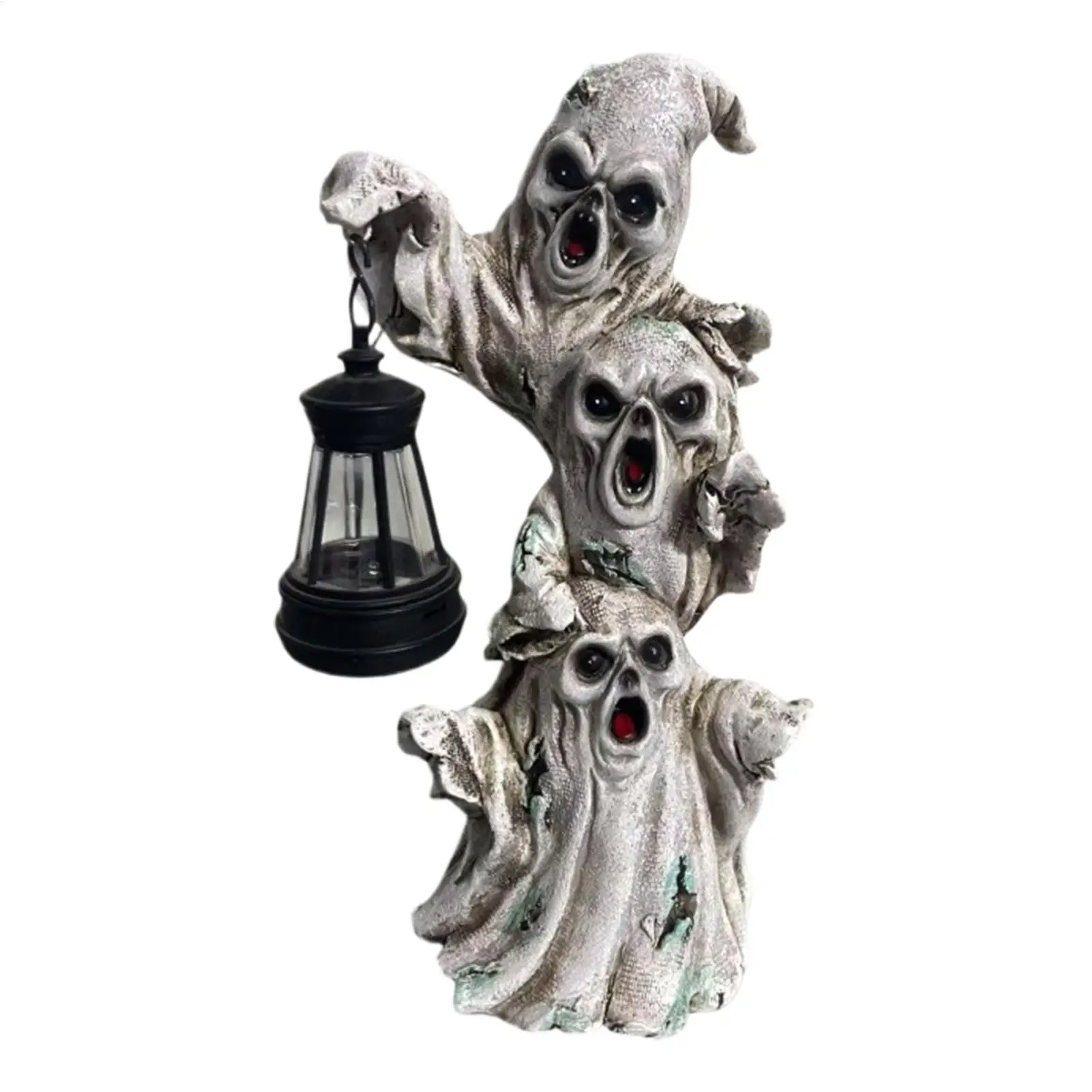 Halloween Resin Solar Ghosts Lantern Pathway Solar-Powered Lights  Night Light Halloween Lawn Lighting Cute Spooky Resin Ghosts