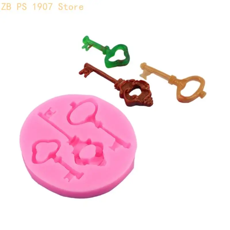 

Vintage Key Silicone Mold For Unique Resin Keychain Pendant Crafting 55KA