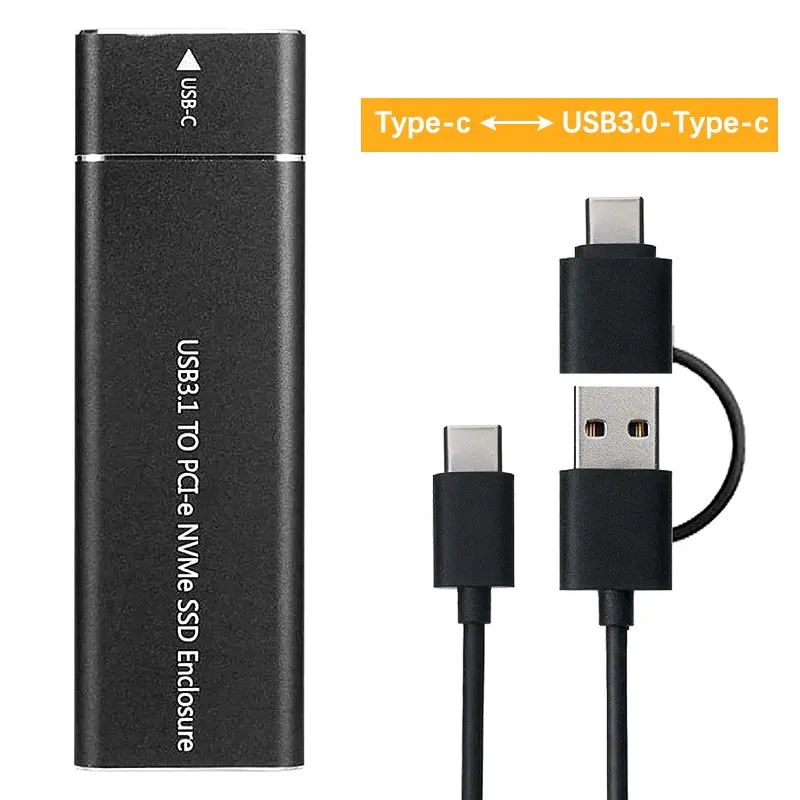 USB3.1 M.2 SSD-Gehäuse, mobiles Gehäuse, unterstützt NVME-Protokoll zu Typ-C, solides Metall, externes Festplattengehäuse, Laptop, Telefon, SSD 6