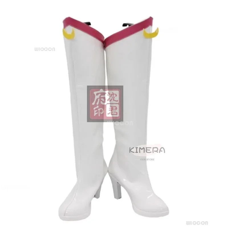 Zapatos Usagi de Anime Sailor Girls, botas de Cosplay de Luna, accesorios, trajes Tsukino Usagi, adorno, Cosplay, vestido de fiesta de Carnaval de Halloween