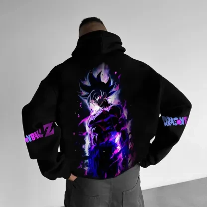 

Флисовая толстовка с принтом Dragon Ball Super Goku, свободный дизайн с длинными рукавами, верхняя одежда для пар в американском стиле