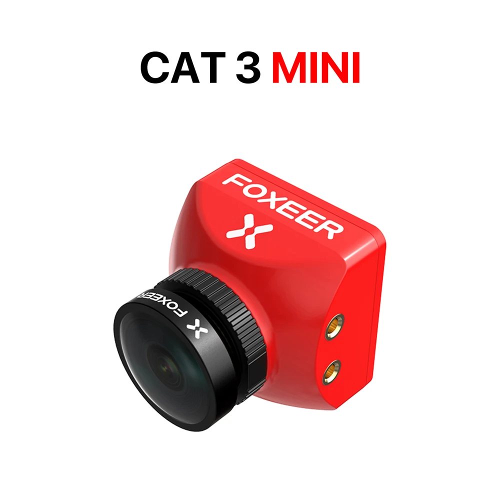 كاميرا Foxeer Cat 3 Micro Mini FPV الكمون المنخفض منخفضة الضوضاء 1200TVL 0.00001Lux FPV كاميرا ليلية 2.1 مللي متر PAL/NTSC لطائرة سباق RC بدون طيار